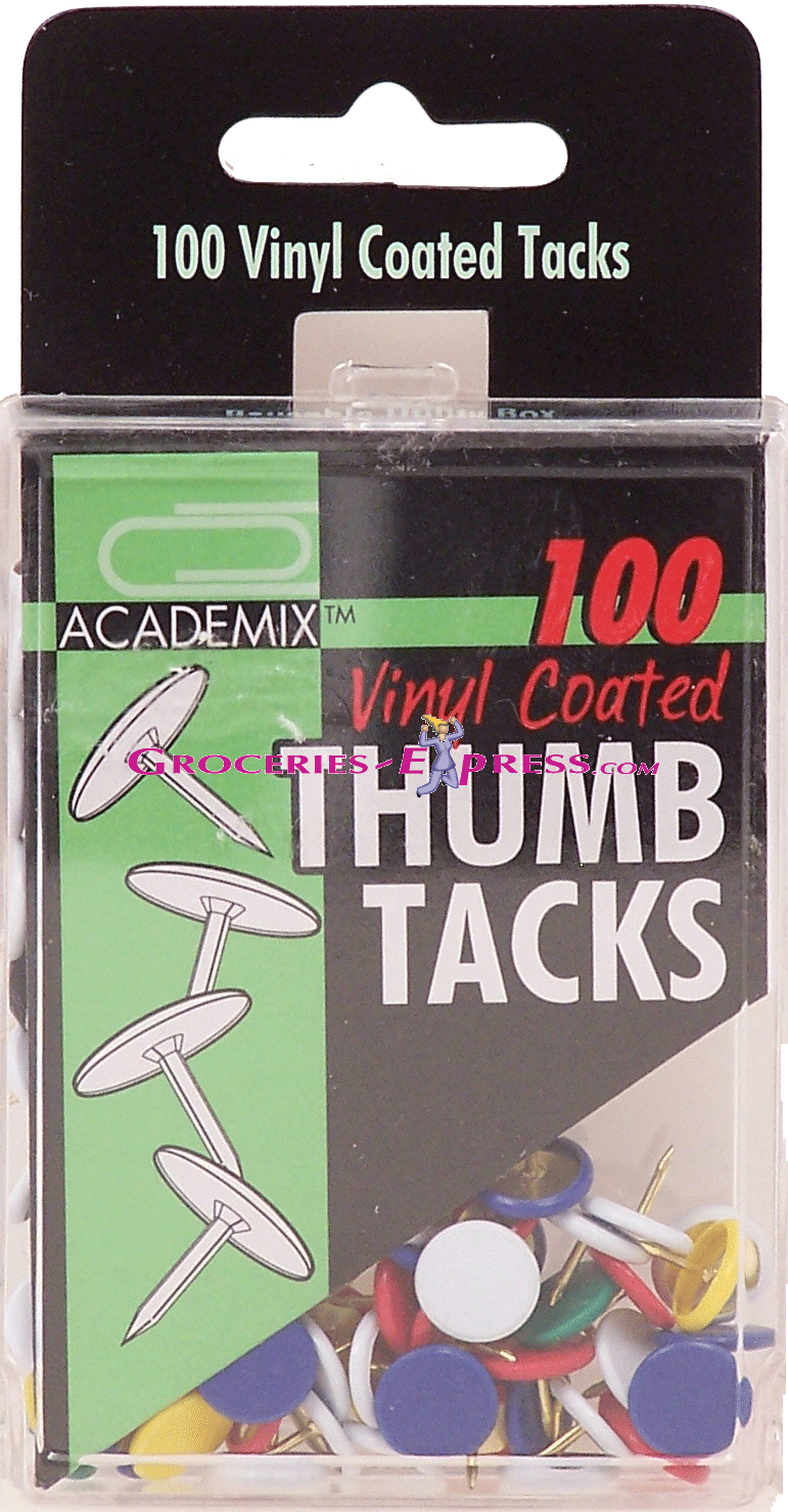 Academix&nbsp;&nbsp;vinyl coated thumb tacks Full-Size Picture